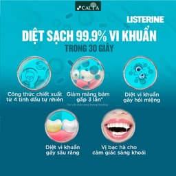 Thumbnail Bộ 2 Chai Nước Súc Miệng Listerine Diệt Khuẩn, Thơm Mát - Listerine Coolmint Mouthwash 750ml x 2 3