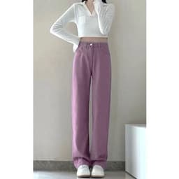 Thumbnail Quần jeans DaDuHey phiên bản 2022 Hàn Quốc phong cách hoài cổ eo cao dáng rộng suông dành cho nữ 1