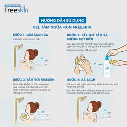 Thumbnail Gel tắm ngừa mụn Novocare - Freeskin ngăn ngừa viêm nang lông loại bỏ yếu tố gây ra mụn viêm, dùng cho da nhạy cảm 250ml 4