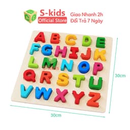 Thumbnail Bảng chữ cái cho bé học tiếng anh, tiếng việt S-Kids. Đồ Chơi Giáo Dục Mầm Non bằng gỗ cho trẻ em. 2