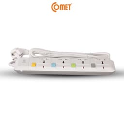 Thumbnail Ổ Cắm Điện Nối Dài Comet CESG2403 2500W Dây Dài 3m,4 Lỗ 3 Chấu,4 Công Tắc, Có Nắp Lỗ Cắm  An Toàn 4