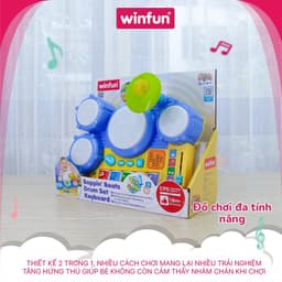 Thumbnail Bội trống điện tử cho bé kết hợp có đèn nhạc Winfun 2034 4