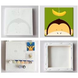 Thumbnail Tranh tô màu theo số động vật cute dễ thương GAM size mini 20x20cm dễ tô 2