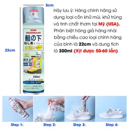 Thumbnail Bình xịt khử mùi hôi chân và làm sạch mùi giày loại bỏ vi khuẩn, ngăn mồ hôi công nghệ bạc AG+ Ximo 300ml 3