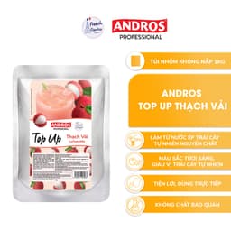 Thumbnail Thạch Topping Vải - Không Chất Bảo Quản - ANDROS TOP UP - Nguyên liệu pha chế - 1 KG 2