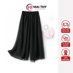 Thumbnail Quần Voan Trung Niên MAI THY Q016, Mẫu Quần Dài Nữ Ống Rộng Chất Voan Lụa Sang Trọng Cao Cấp | Thời Trang Trung Niên U40 2