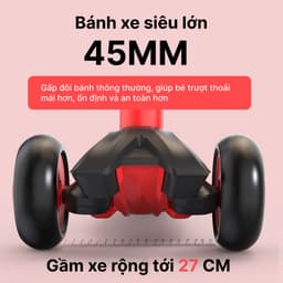 Thumbnail Xe trượt scooter 3 bánh cho bé 21stscooter Candy Pro, có đèn LED, bánh to, siêu nhẹ, chịu tải 80kg, khung nhôm cao cấp 2