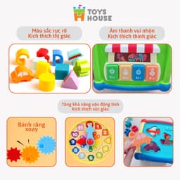 Thumbnail Đồ chơi thả hình khối, hộp lập phương có đàn nhạc - đồ chơi giáo dục cho bé từ 6 tháng ToysHouse HE0520 2