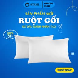 Thumbnail Ruột gối đầu bông gòn cao cấp ETAMI lõi bông gòn kháng khuẩn đàn hồi cao lâu xẹp lún kích thước 45x65cm 1