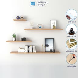Thumbnail Kệ Ngang Treo Tường Trang Trí Dài 20 cm Đến 80 cm Kết Cấu Giấu Chân SIB Decor 1