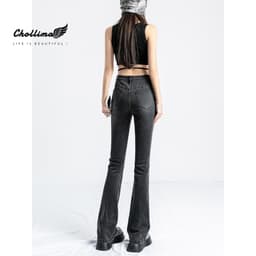Thumbnail Quần jeans nữ ống loe co giãn Chollima QD046 trẻ trung năng động ulzzang phong cách hàn quốc 1