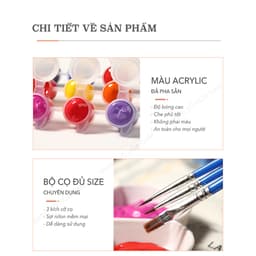 Thumbnail Tranh số hoá tự tô màu theo số cho người lớn GAM thanh lý kèm khung đã căng tổng hợp mẫu 40x50cm 3