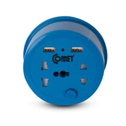 Thumbnail Ổ Cắm Điện Du Lịch COMET CES9111 Dây Quay Tròn Dài 1M, 2 Ổ USB, 1 Ổ 3 Chấu, 1 Ổ 2 Chấu 4