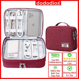 Thumbnail Túi Đựng Phụ Kiện Điện Thoại 2 Ngăn Lớn Cải Tiến Nhiều Ngăn Chống Nước, Chống Sốc Chính Hãng Dododios 3