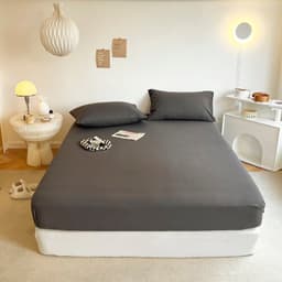 Thumbnail Ga giường cotton tici không vỏ gối LIDACO drap giường trơn 15 màu lựa đủ mọi size nệm 2
