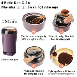Thumbnail Máy Xay Hạt Khô, Bột Ngũ Cốc, Cafe, Thảo Dược, Các Loại Hạt Cực Nhanh Chỉ Từ 6 Đến 18 Giây Chính Hãng Amalife 3