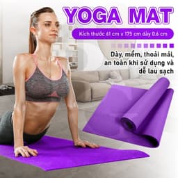 Thumbnail BG Thảm tập dày 6mm TPE yoga tập gym siêu bền loại nhiều màu 2