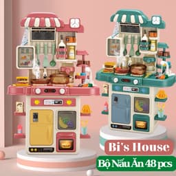 Thumbnail Bộ đồ chơi nhà bếp cao cấp cỡ lớn 72cm  có âm thanh, hiệu ứng hơi nước, lửa 3