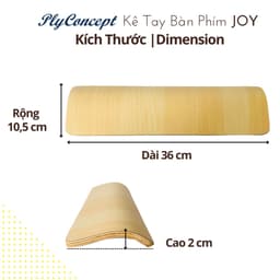 Thumbnail Kê Tay Bàn Phím Cơ, Gỗ Uốn Cong ôm Cổ Tay, Chống Mõi, Thoải mái Làm Việc- PlyConcept Joy Palm Rest 2