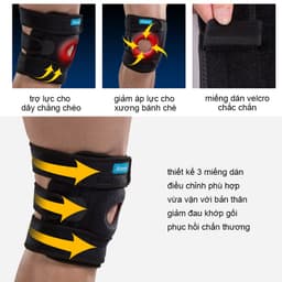 Thumbnail Đai Quấn Bảo Vệ Đầu Gối AOLIKES Trợ Lực Khớp Gối Bảo Vệ Dây Chằng Hạn Chế Chấn Thương BG05 4