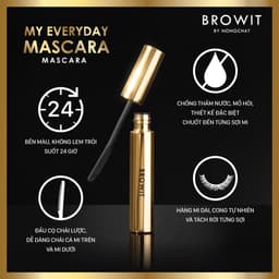 Thumbnail Mascara Nongchat Browit Siêu tơi dài và cong mi dạng lược My Everyday 5.5g Endless Night 3