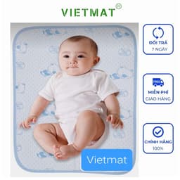Thumbnail Size 50x70cm tấm lót chống thấm cho bé Vietmat lót nôi cũi, nệm 0-1 tuổi, mềm êm, thoáng mát 3