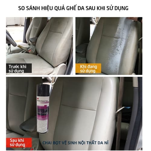Ảnh Chai Bọt vệ sinh làm sạch ghế -  trần Nỉ nội Thất ÔTô 3M™ 290g 4
