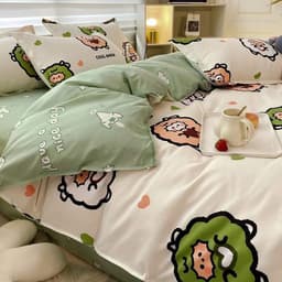 Thumbnail Bộ chăn ga gối cotton poly cừu xanh cute ETAMI miễn phí bo chun ga trải giường (chưa kèm ruột) 2