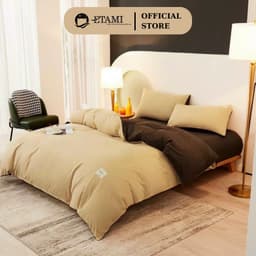Thumbnail Bộ chăn ga gối Cotton Tici ETAMI phong cách Hàn Quốc bộ sưu tập màu mới(không kèm ruột) 1