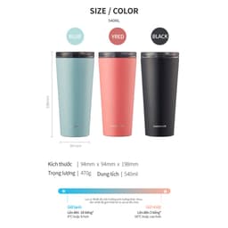 Thumbnail Ly giữ nhiệt LocknLock 540ml LHC4279 - Hàng chính hãng có 2 nắp tiện lợi, đế silicone - JoyMall 3