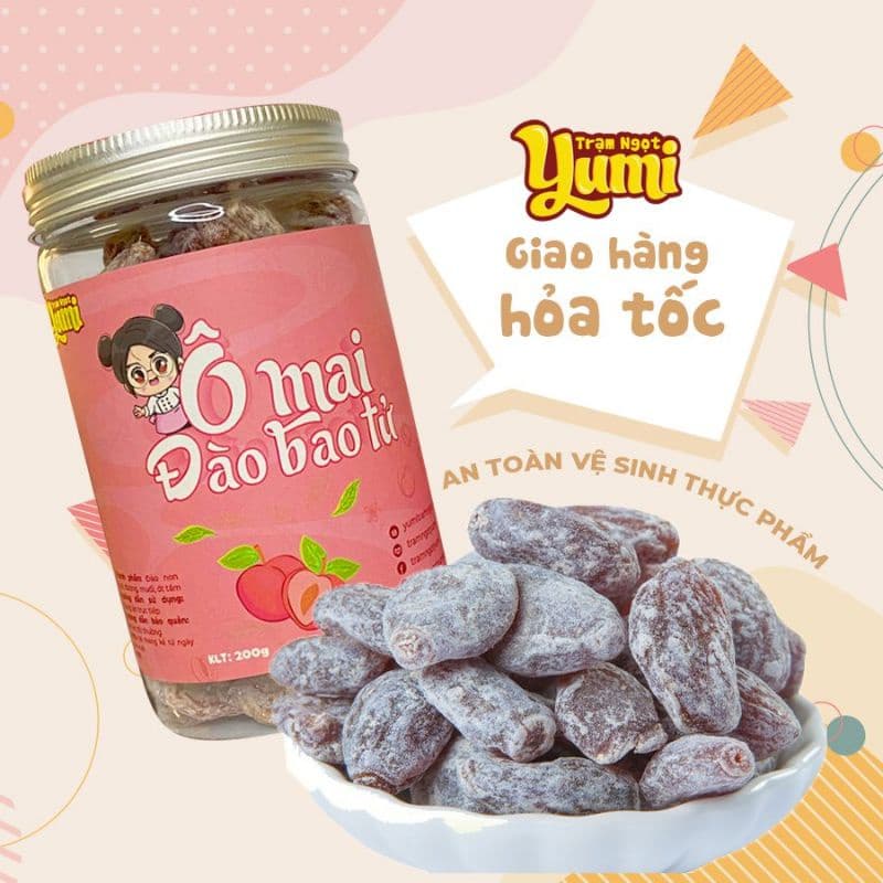 Ảnh Đào bao tử Trạm ngọt Yumi Ô mai xí muội không hạt chua ngọt ăn vặt trái cây thơm ngon 1