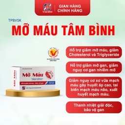 Thumbnail Viên uống Mỡ máu Tâm Bình hỗ trợ giảm cholesterol, triglyceride, giảm nguy cơ xơ vữa mạch máu 2