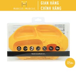 Thumbnail Đĩa ăn dặm silicon chia ngăn có đế hút chân không chống đổ Yummy Marcus & Marcus, cho bé từ 18 tháng - Lola 1