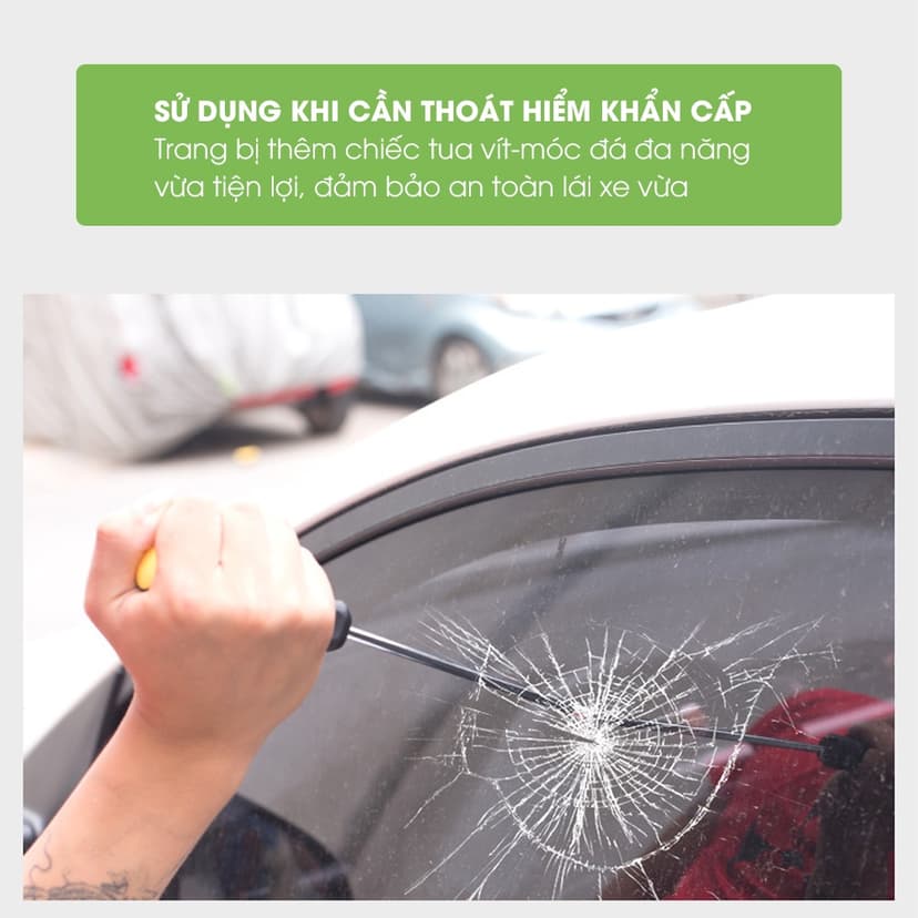 Ảnh Móc đá lốp xe cậy sỏi đinh, tua vít đa năng, dụng cụ nạy đá dăm bảo vệ lốp phụ kiện oto Tâm Luân 4