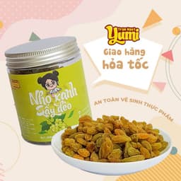 Thumbnail Nho xanh sấy dẻo Ô mai Yumi hoa quả khô chua ngọt ăn vặt trái cây thơm ngon 1