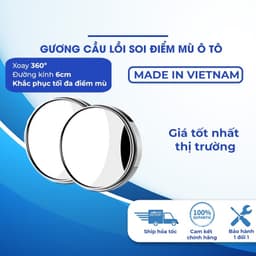 Thumbnail Gương cầu lồi gắn kính hậu ô tô xoay 360 xóa điểm mù - Chính hãng Amalife 1