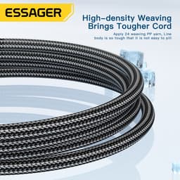 Thumbnail Dây cáp sạc nhanh ESSAGER 6A 67W 120W cho Xiaomi 11Pro 12Pro K50 4