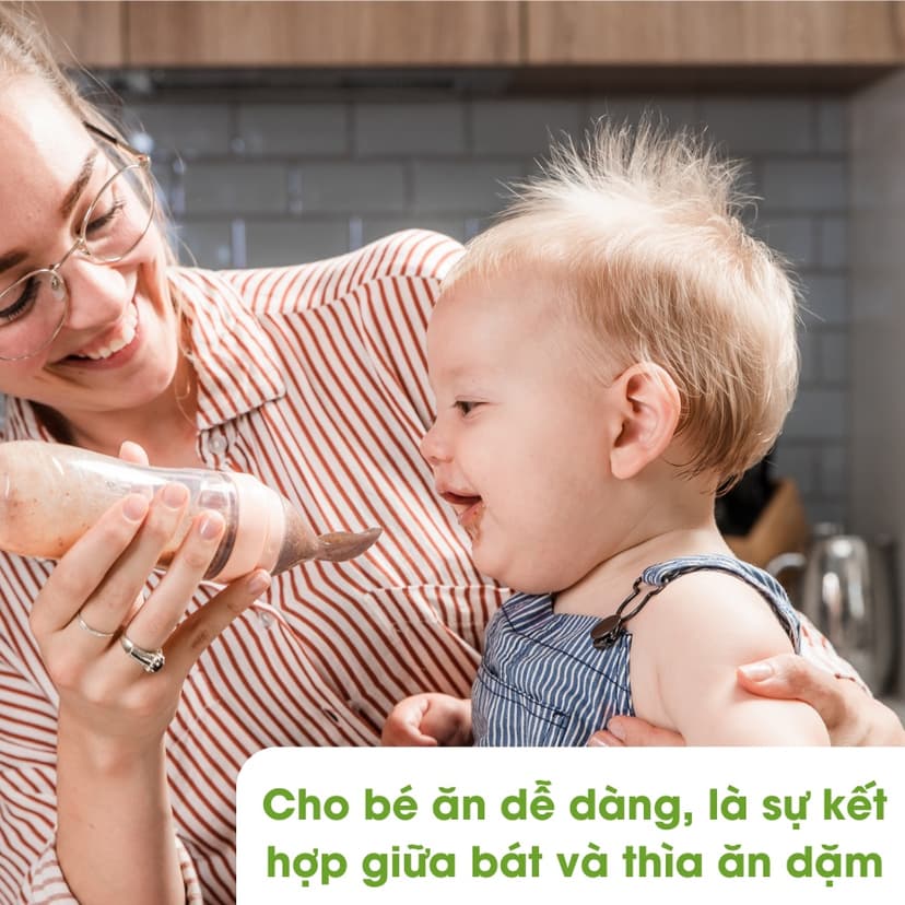 Ảnh Bình Thìa Ăn Dặm Bón Sữa Cao Cấp 2 in 1 Cho Bé 120ml Haakaa, New Zealand 4