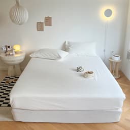 Thumbnail Ga giường cotton tici không vỏ gối LIDACO drap giường trơn 15 màu lựa đủ mọi size nệm 3