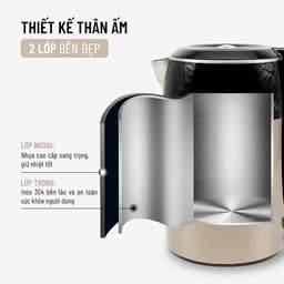 Thumbnail Ấm siêu tốc 1,8L Nagakawa NAG0315 - 2 lớp - Công suất 1800W 1