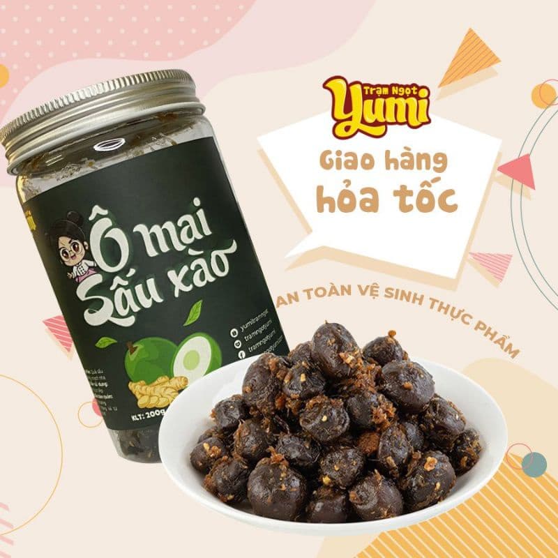 Ảnh Sấu xào gừng Trạm ngọt Yumi Ô mai xí muội cay ngọt ăn vặt thơm ngon 1
