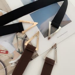 Thumbnail Thắt lưng AIJOLEN kiểu co giãn khóa hình tam giác dễ phối đồ thời trang cho nữ 3