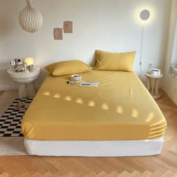 Thumbnail Ga giường cotton tici không vỏ gối LIDACO drap giường trơn 15 màu lựa đủ mọi size nệm 4