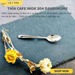 Thumbnail Thìa cafe DandiHome inox 304 cao cấp dùng để uống cafe, uống trà, ăn bánh kem, ăn dặm cho bé 2
