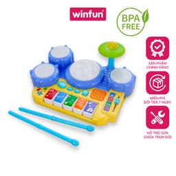 Thumbnail Bội trống điện tử cho bé kết hợp có đèn nhạc Winfun 2034 1