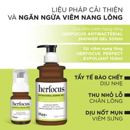 Thumbnail Xịt viêm nang lông HERFOCUS 100ml + Sữa tắm viêm nang lông HERFOCUS 500ml - Bộ liệu trình viêm nang lông Mee Natural 2