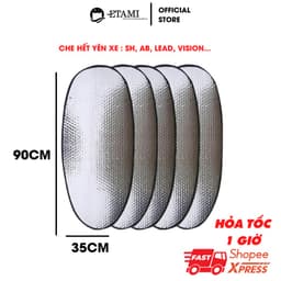 Thumbnail Tấm che nắng yên xe máy 80cm x 35cm cách nhiệt chống nắng nóng bỏng mông miếng che nắng yên xe máy tráng bạc dày - ETAMI 1