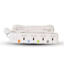 Thumbnail Ổ cắm nối dài Comet CESG2405 dây dài 5m, 4 lỗ 3 chấu, 4 công tắc, có nắp che lỗ cắm an toàn 2