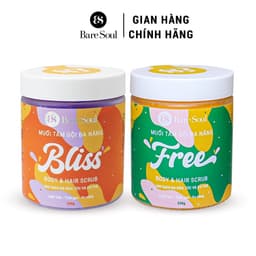Thumbnail Combo tẩy tế bào chết, giảm viêm mụn, làm sáng cho da và hỗ trợ mọc tóc, giảm bết dầu BareSoul BLISS + FREE 300gx2 1