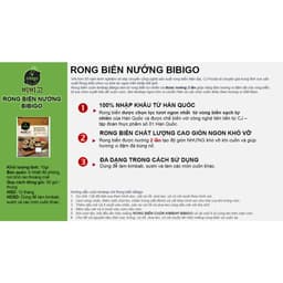 Thumbnail Rong biển nướng cuộn cơm Hàn Quốc Bibigo 10g 3